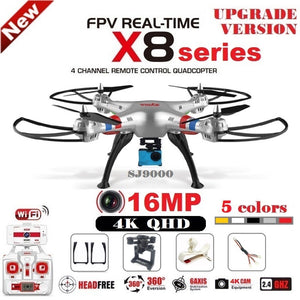 SYMA X8C X8W X8G X8HG X8 RC Drone With SJ9000 16MP 4K WiFi Camera 2.4G 4CH FPV Quadcopter Professional Drone Helicopter 4 Colors